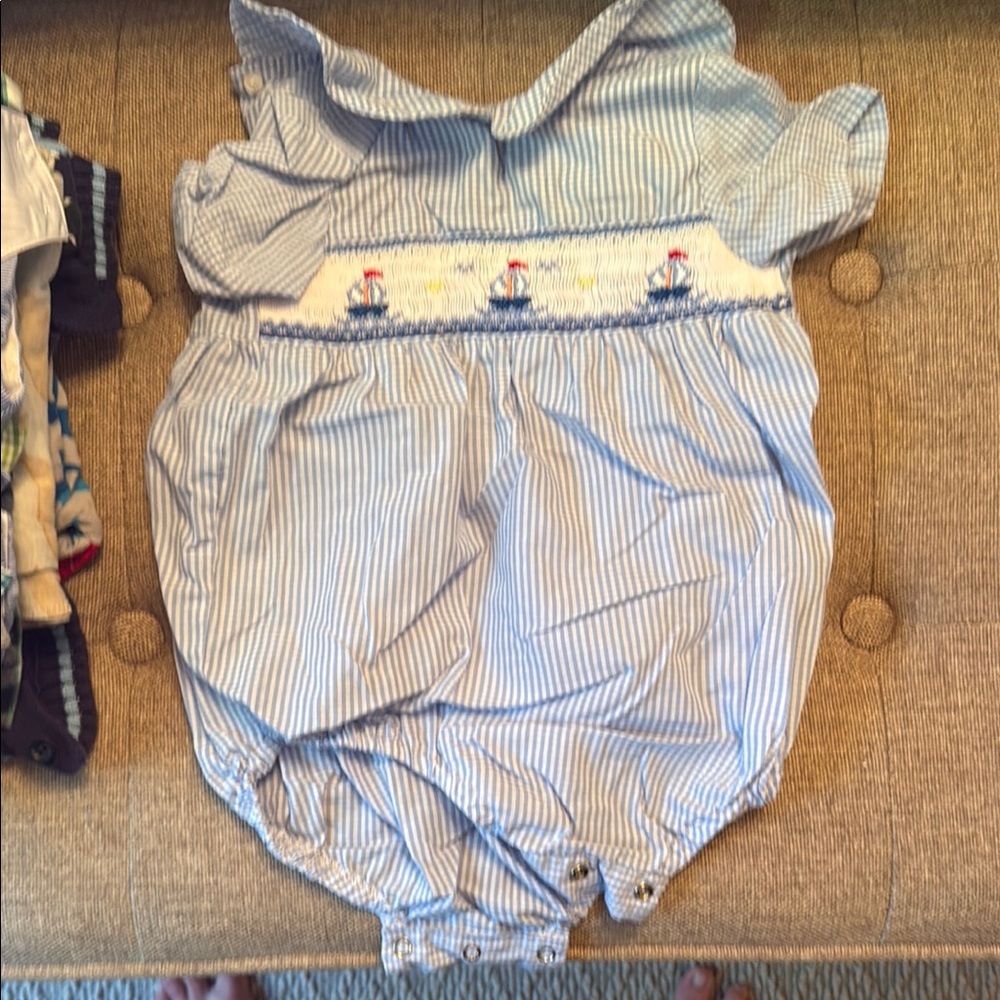 Blue Striped Kids One Piece Bodysuit